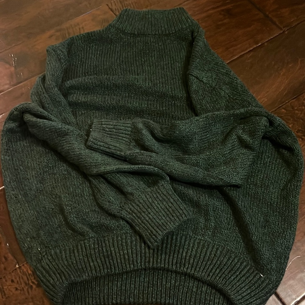 NWT super cute mock neck knit green sweater from aerie